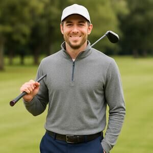 Johnny-O SZ S Sully Heather Gray 1/4 Zip Pullover